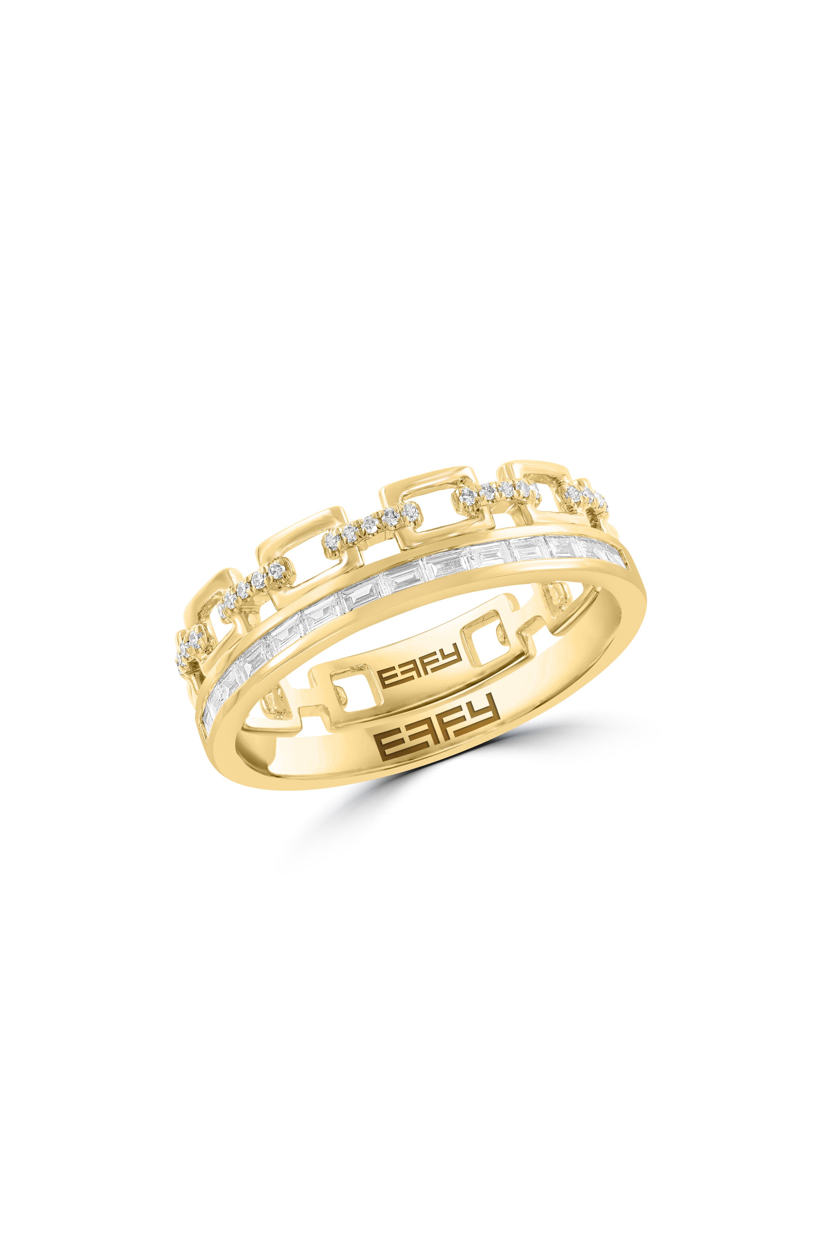 EFFY Set of 2 Diamond Band Stackable Rings