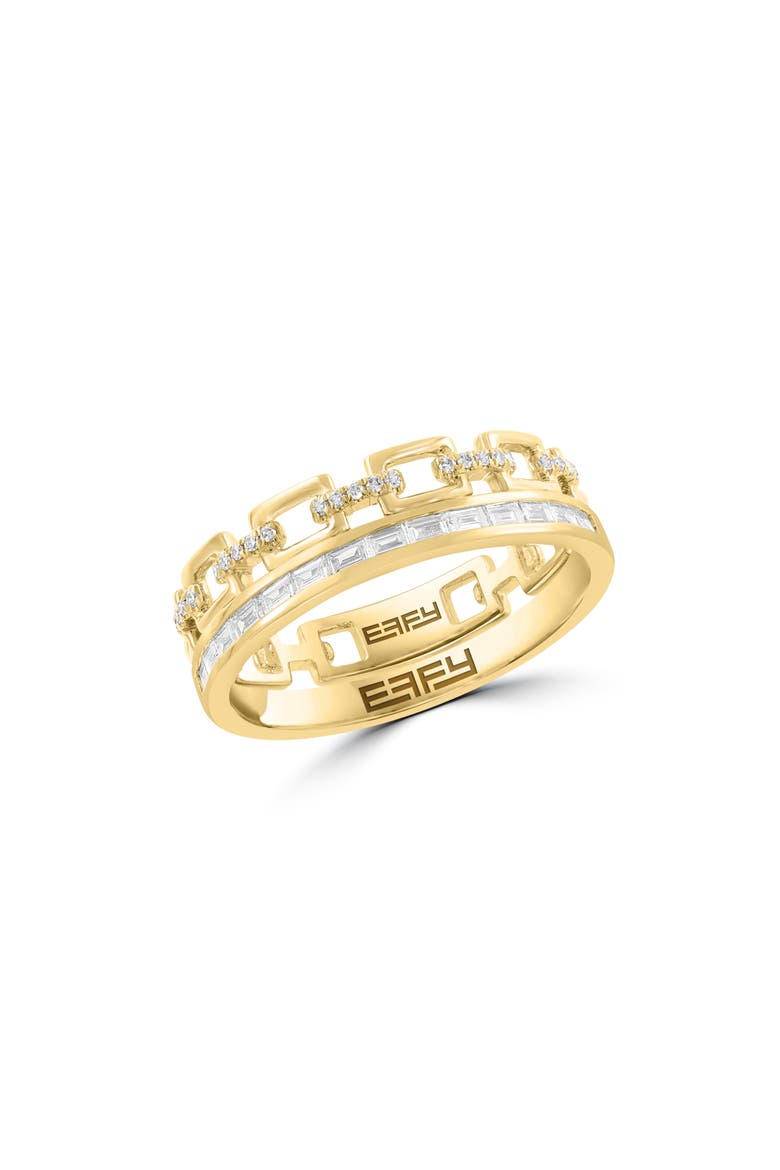 Set of 2 Diamond Band Stackable Rings, Main, color, GOLD