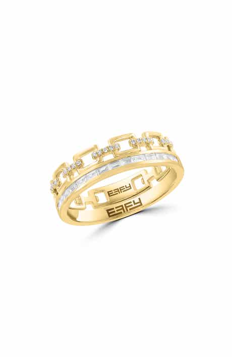 EFFY Set of 2 Diamond Band Stackable Rings