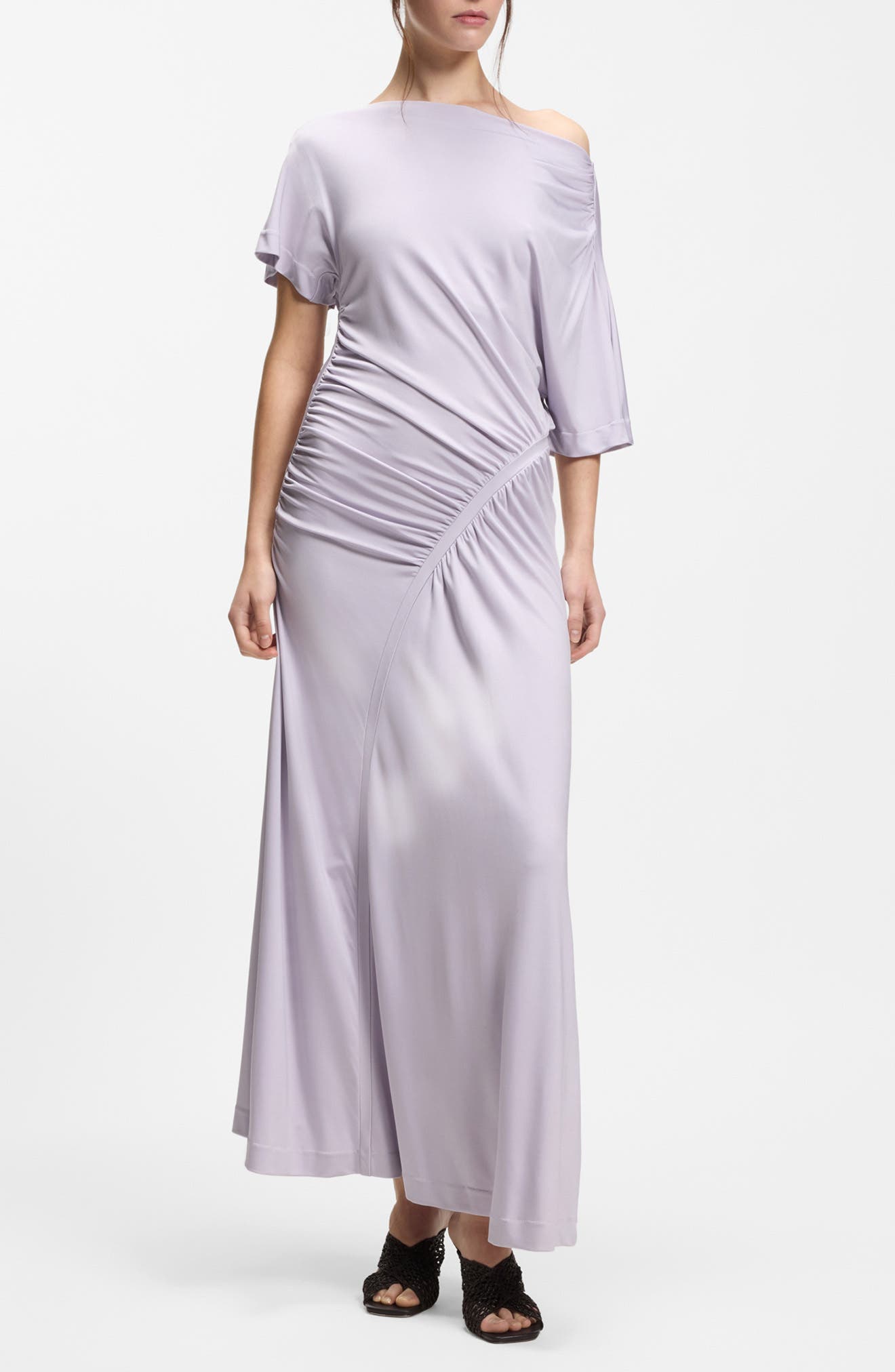 Ecaren Ruched Jersey Dress - image 3