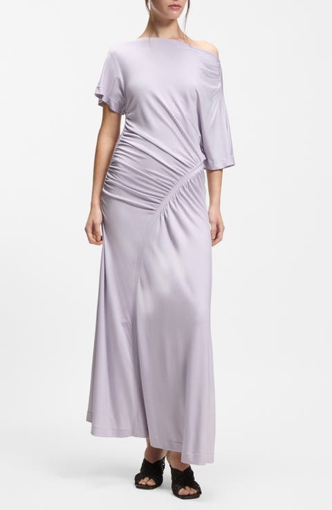 Ecaren Ruched Jersey Dress