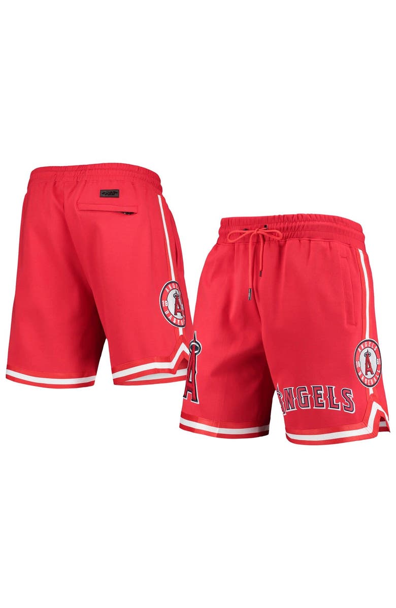 PRO STANDARD Men's Pro Standard Red Los Angeles Angels Team Shorts, Main, color, 