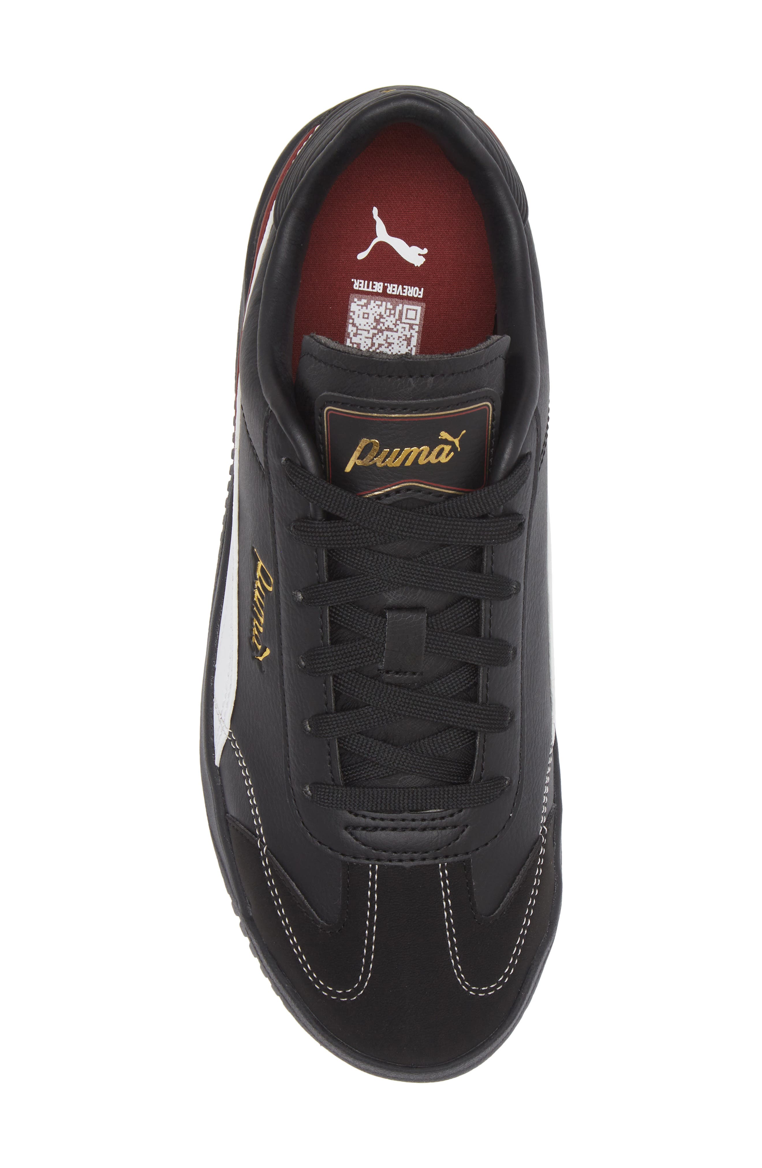 PUMA Club 5v5 Class Act Low Top Sneaker, Alternate, color, Puma Black-Puma White-Gold