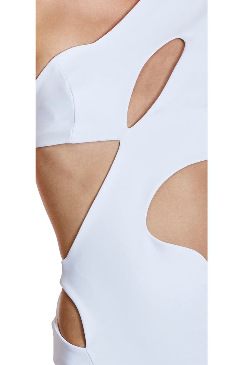 Swan Mini Dress, Alternate, color, White