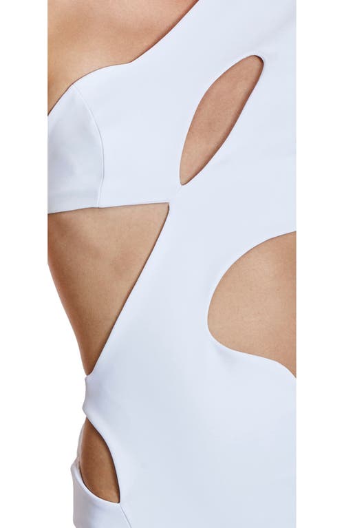 Mother Of All Swan Mini Dress In White