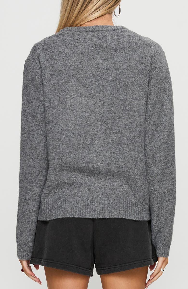 Princess Polly Better Than Fiction Cardigan, Alternate, color, Grey