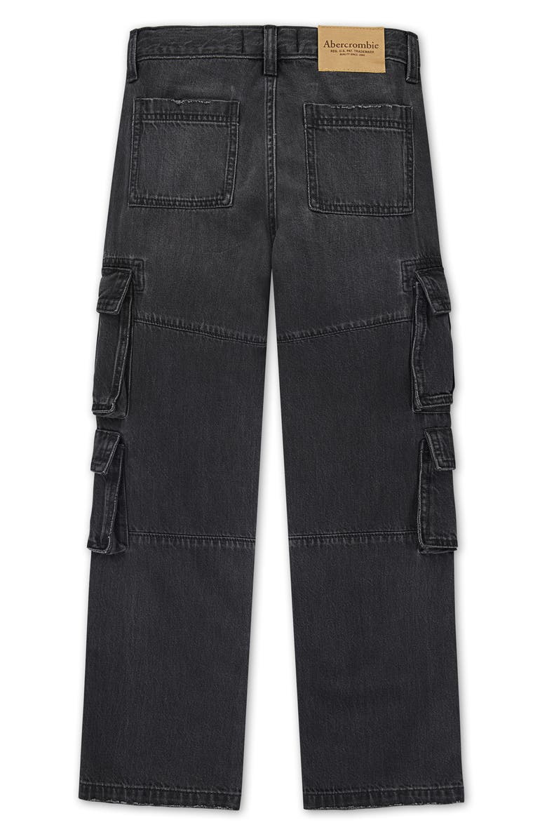 abercrombie kids Kids' Baggy Denim Cargo Pants, Alternate, color, Vibe