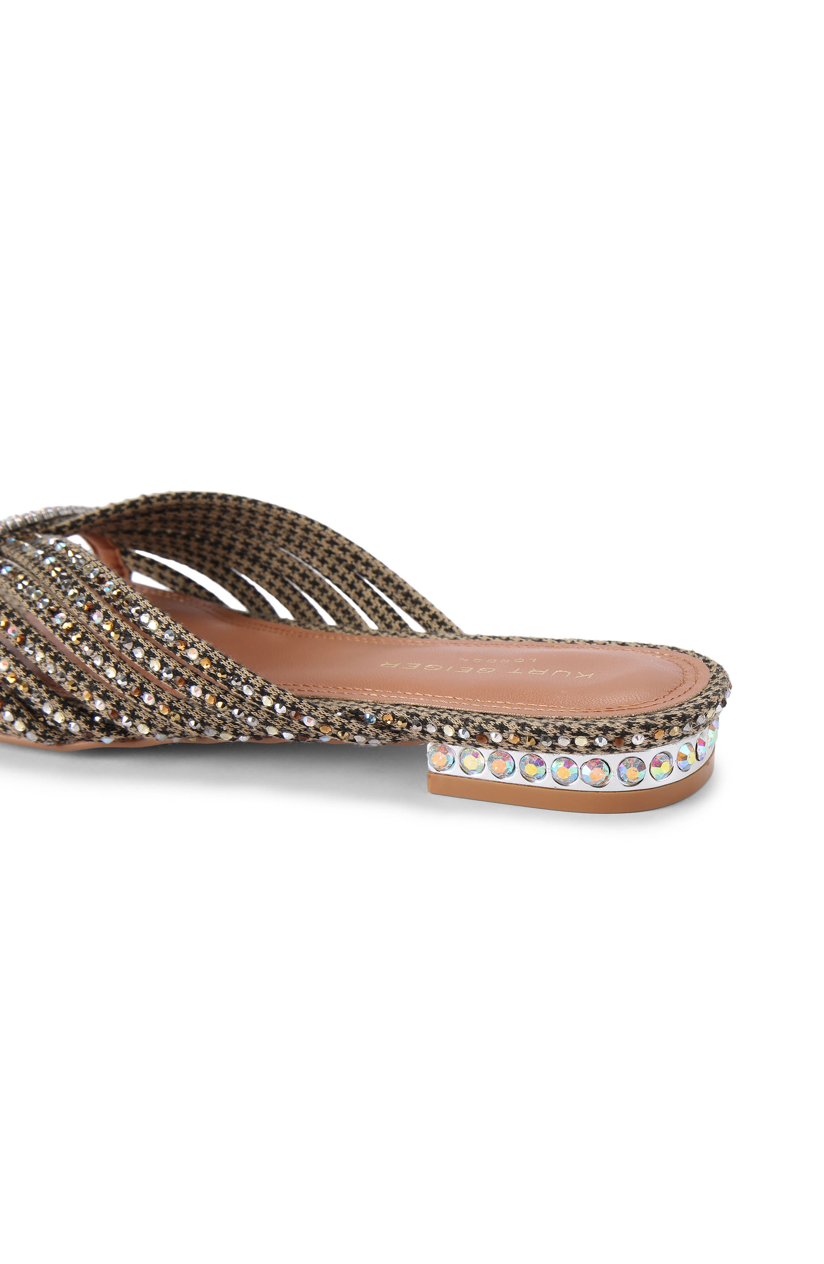 Kurt Geiger London Crystal Slide Sandal, Alternate, color, Beige Metallic