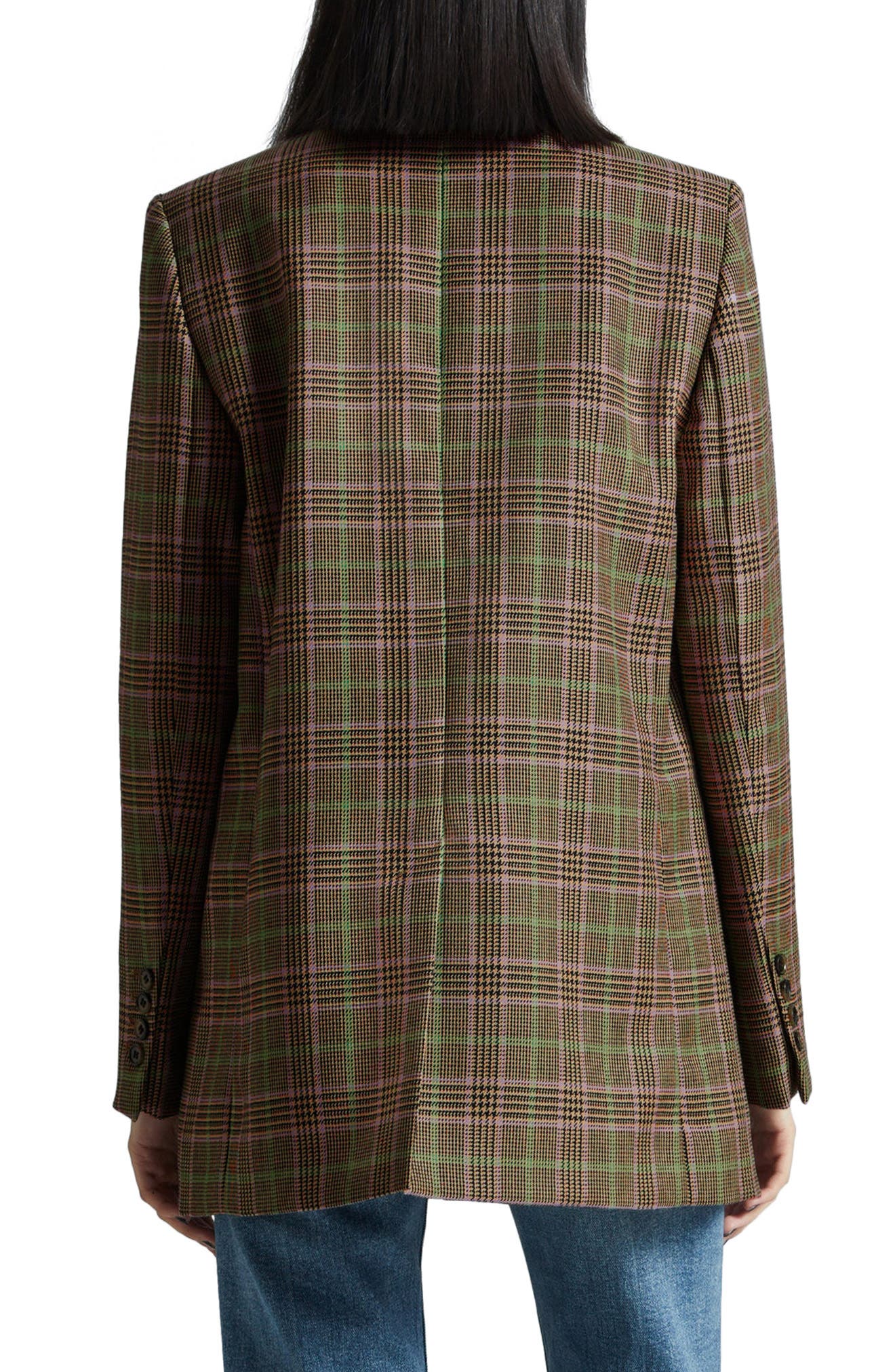 Plaid Oversize Wool Blazer - image 2