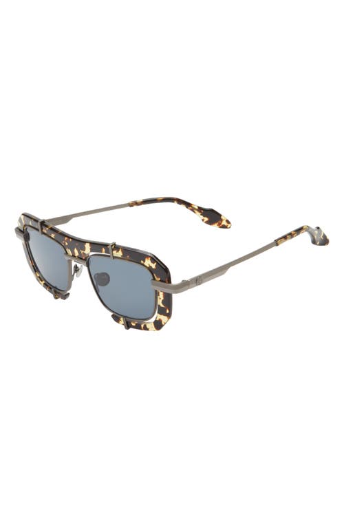 Jw Anderson Geometric Double Frame Sunglasses In Medium Tortoiseshell