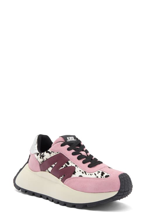 Steve Madden Supercampo Platform Sneaker In Pink Multi