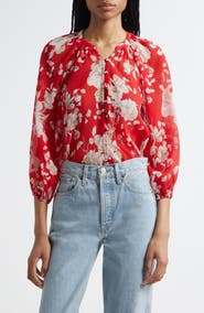 L'AGENCE Teagan Puff Sleeve Top