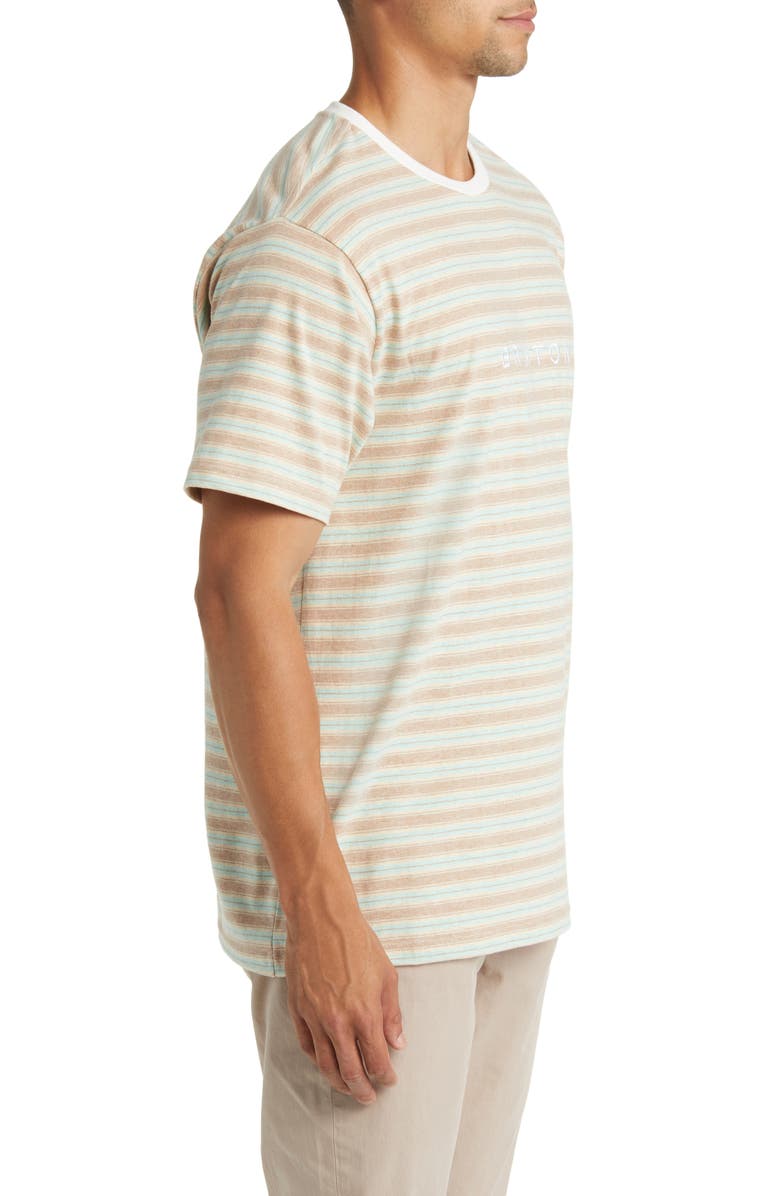 Brixton Hilt Alpha Line Stripe Cotton T-Shirt, Alternate, color,