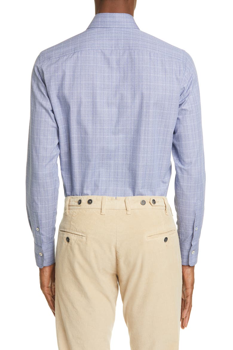 Classic Fit Plaid Button-Up Shirt, Alternate, color, NAVY