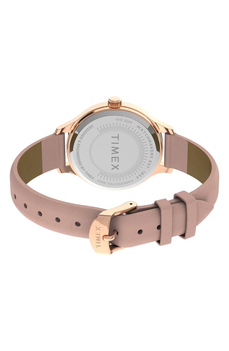 Timex<sup>®</sup> Peyton Leather Strap Watch, 36mm, Alternate, color, 