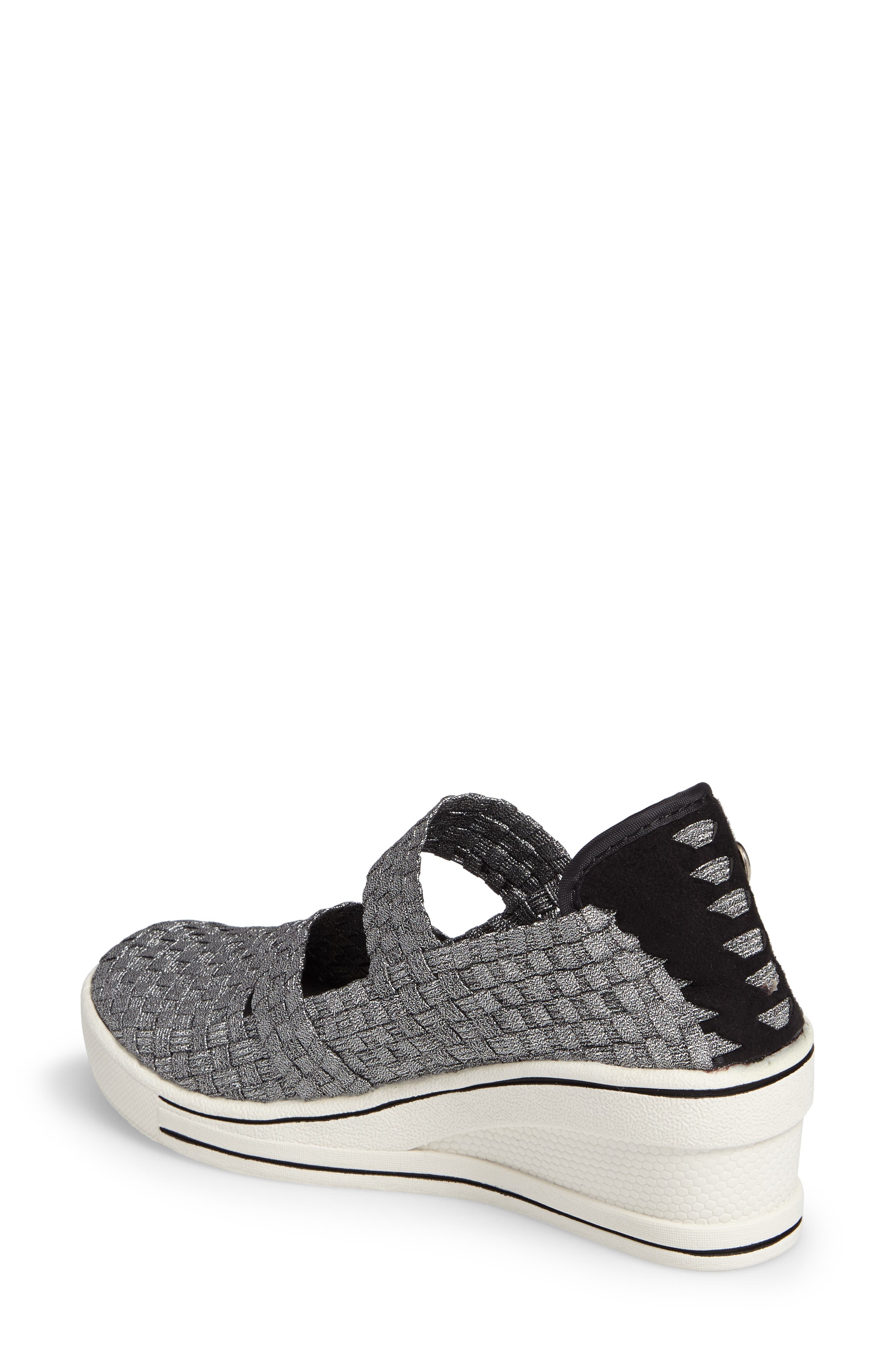 Frontier Woven Mary Jane Wedge, Alternate, color, PEWTER FABRIC