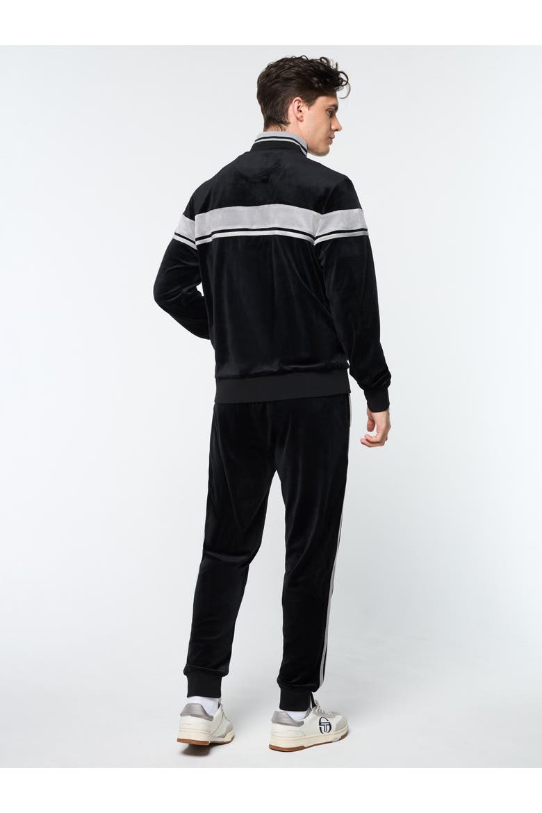 Damarindo Velour Track Jacket, Alternate, color, BLACK BEAUTY
