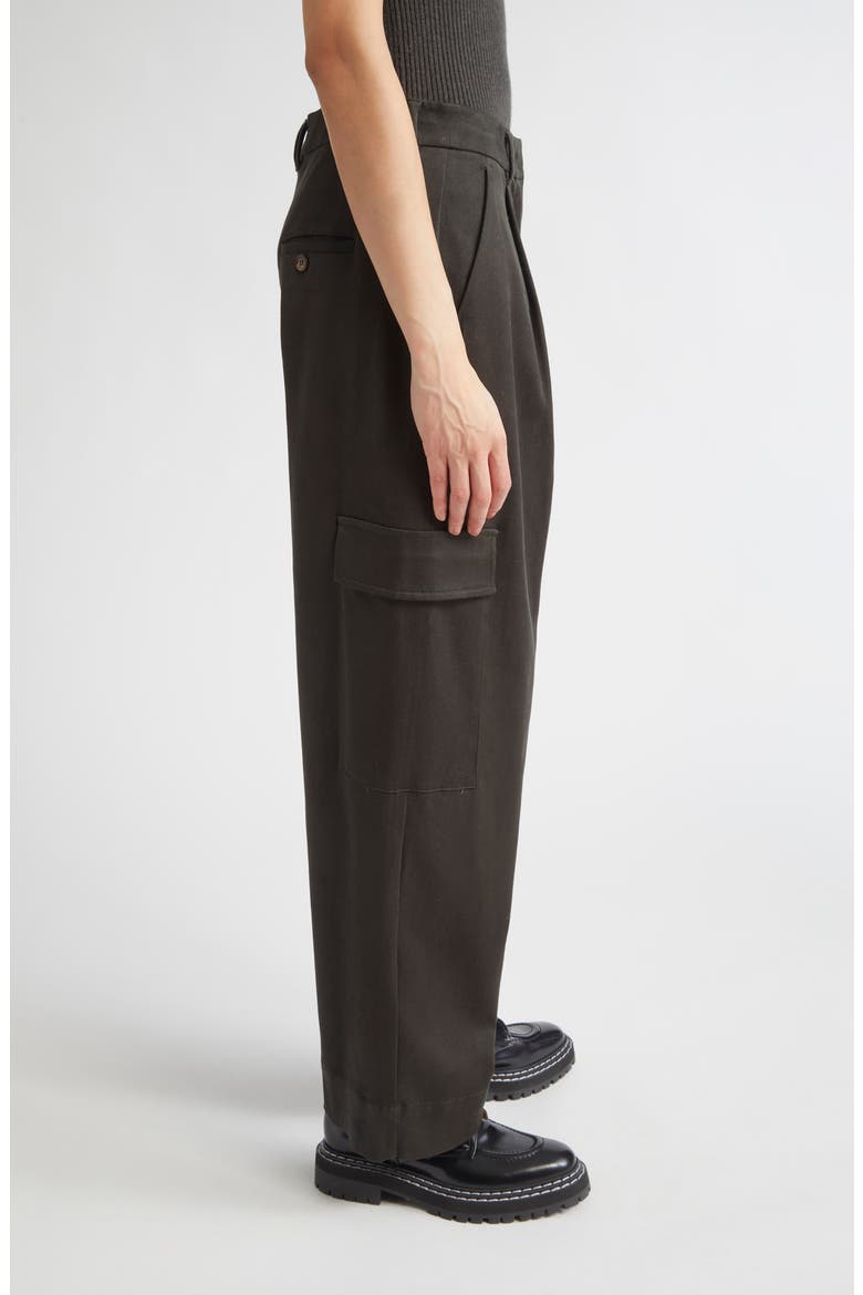 Enigma Pleated Cargo Pants, Alternate, color, GREEN