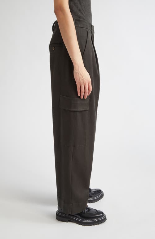 Max Mara Enigma Pleated Cargo Pants In Green