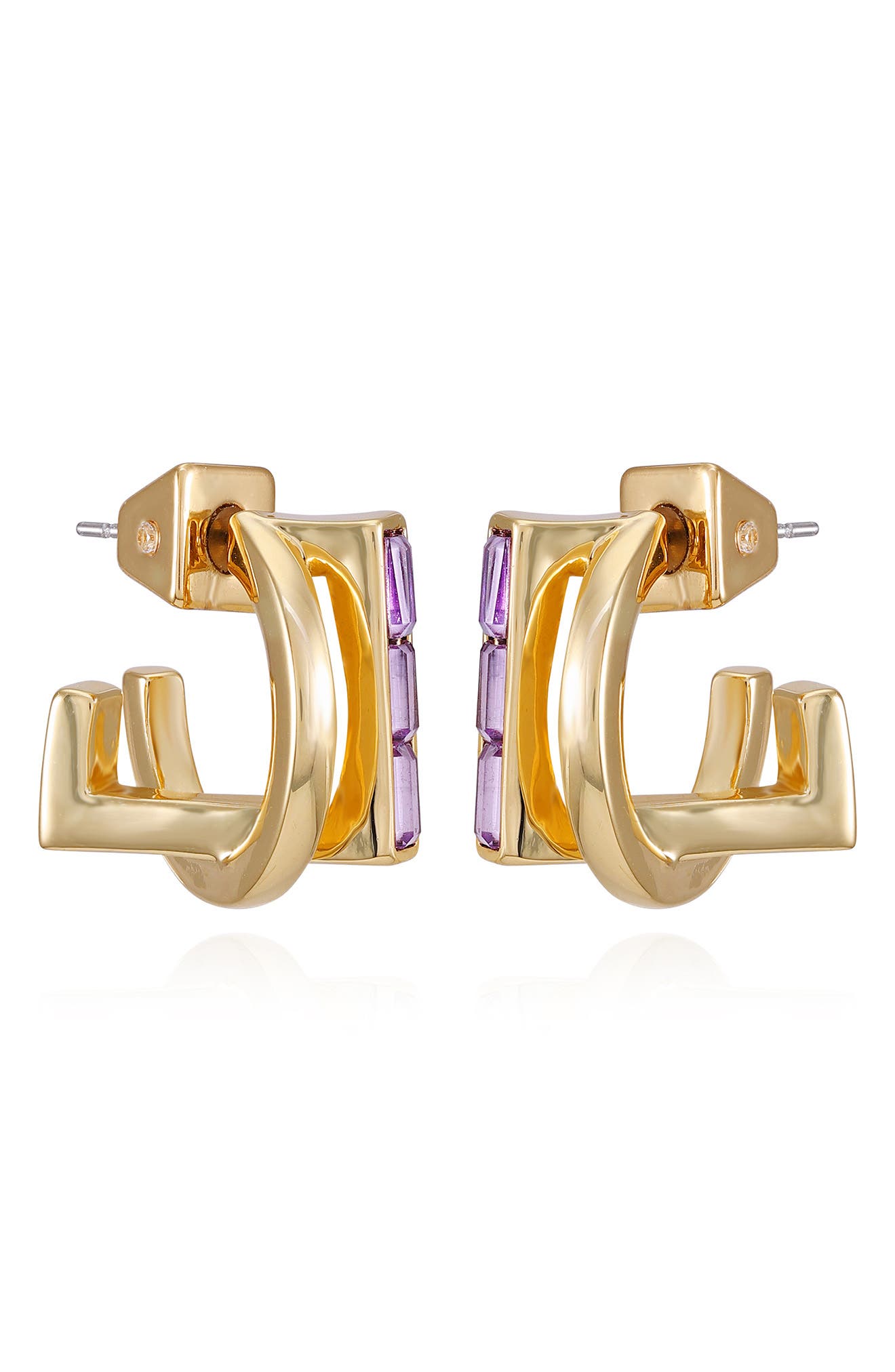Vince Camuto Crystal Hoop Earrings