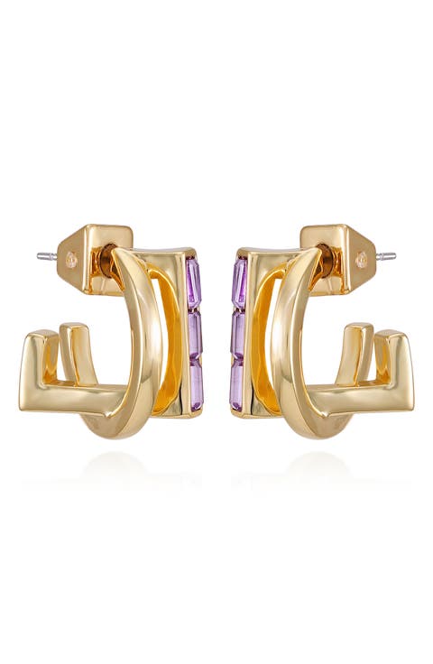 Crystal Hoop Earrings