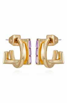 Vince Camuto Crystal Hoop Earrings