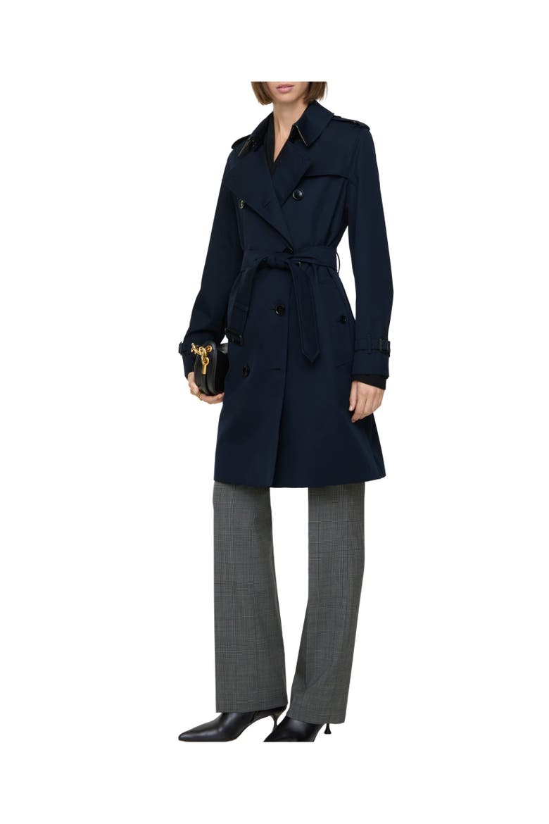 Mid-length Kensington Heritage Trench Coat, Alternate, color, Coal blue