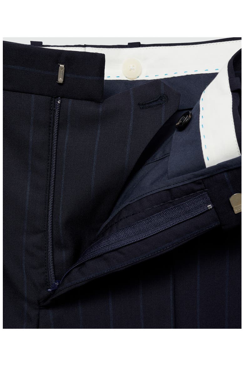 Pinstripe Virgin Wool Suit Pants, Alternate, color, DARK NAVY