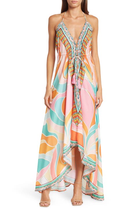 Print Halter Dress