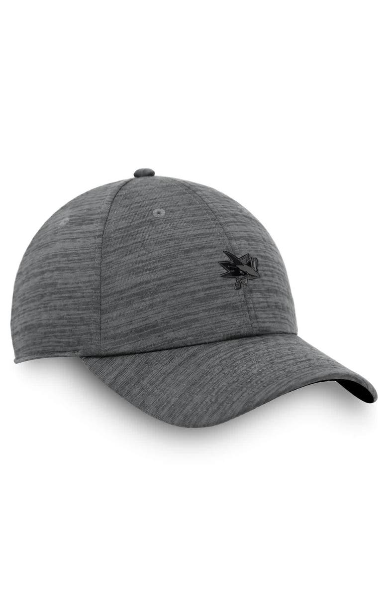 FANATICS Men's Fanatics  Heather Charcoal San Jose Sharks Authentic Pro Road Adjustable Hat, Alternate, color, Heather Charcoal