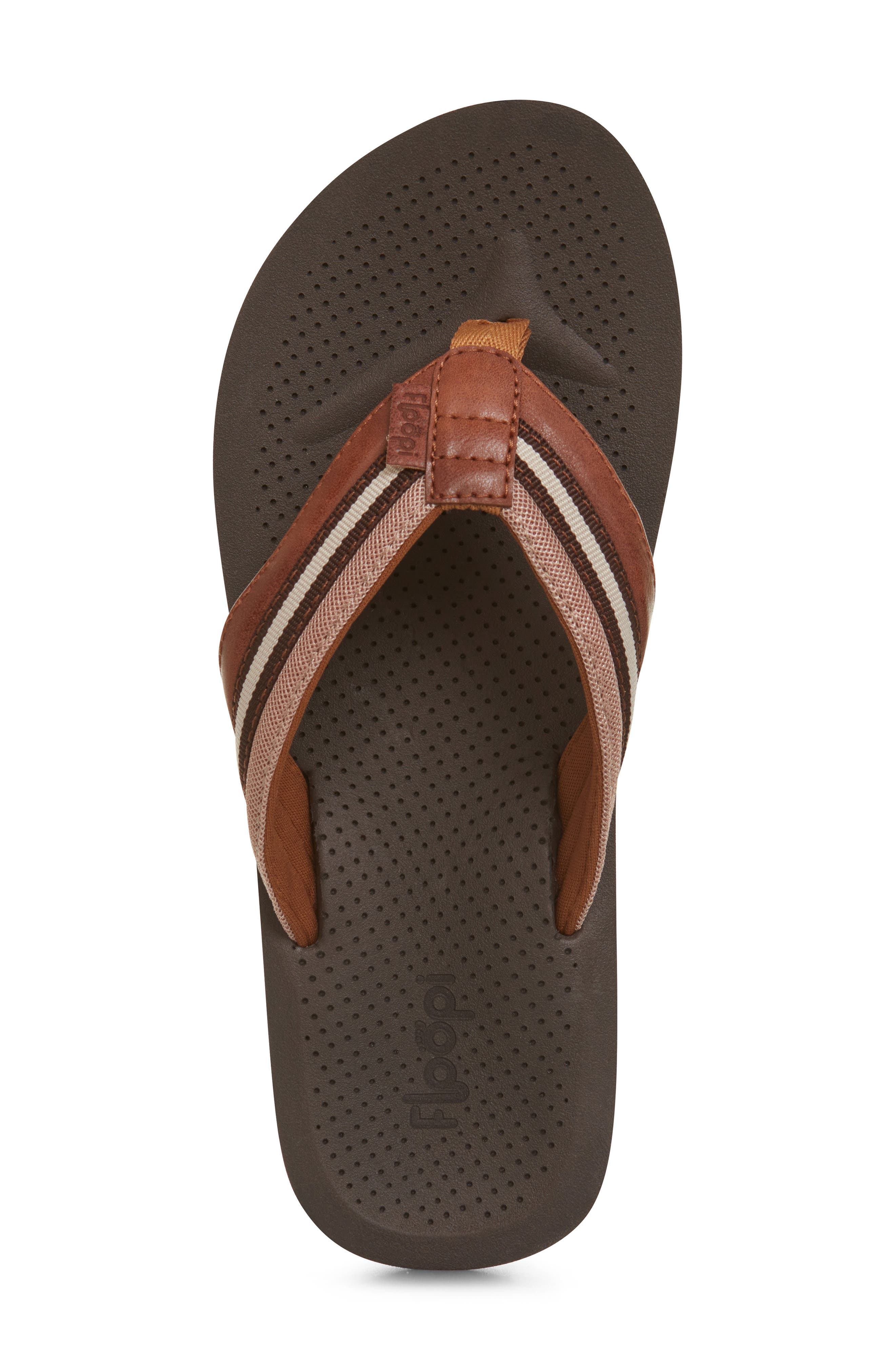 FLOOPI James Canvas Flip Flop, Alternate, color, Brown