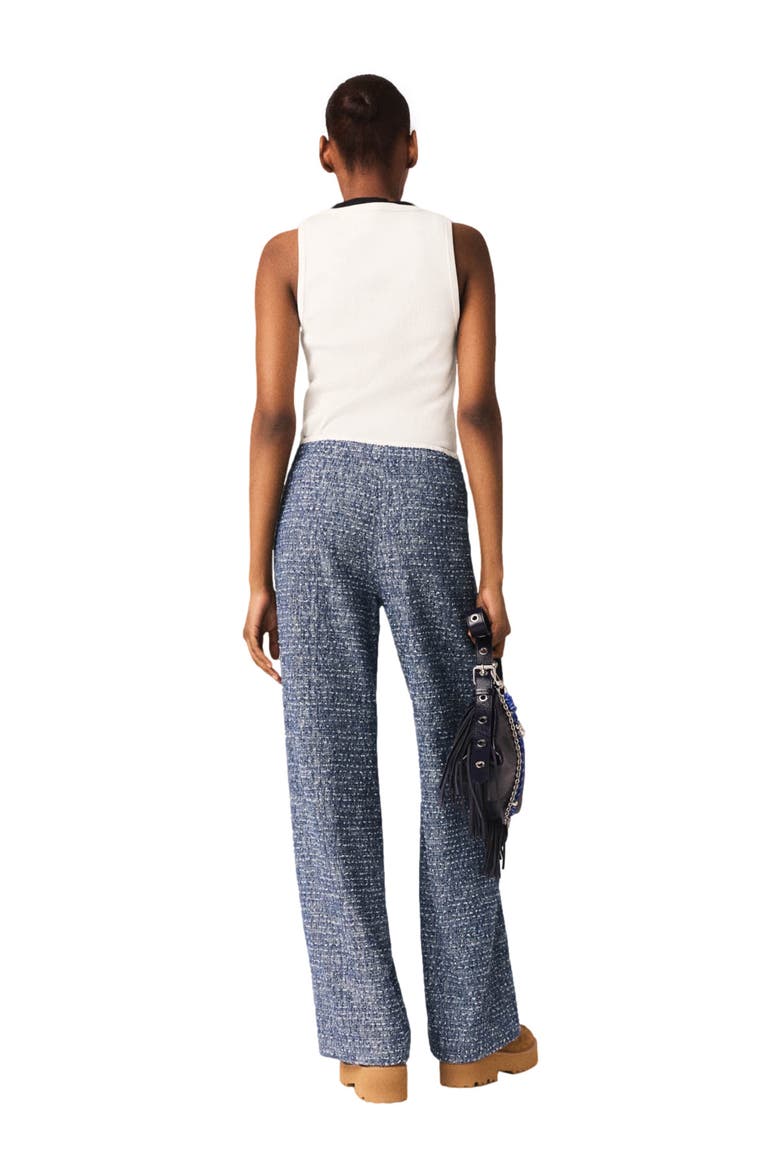 Tweed trousers, Alternate, color, Navy