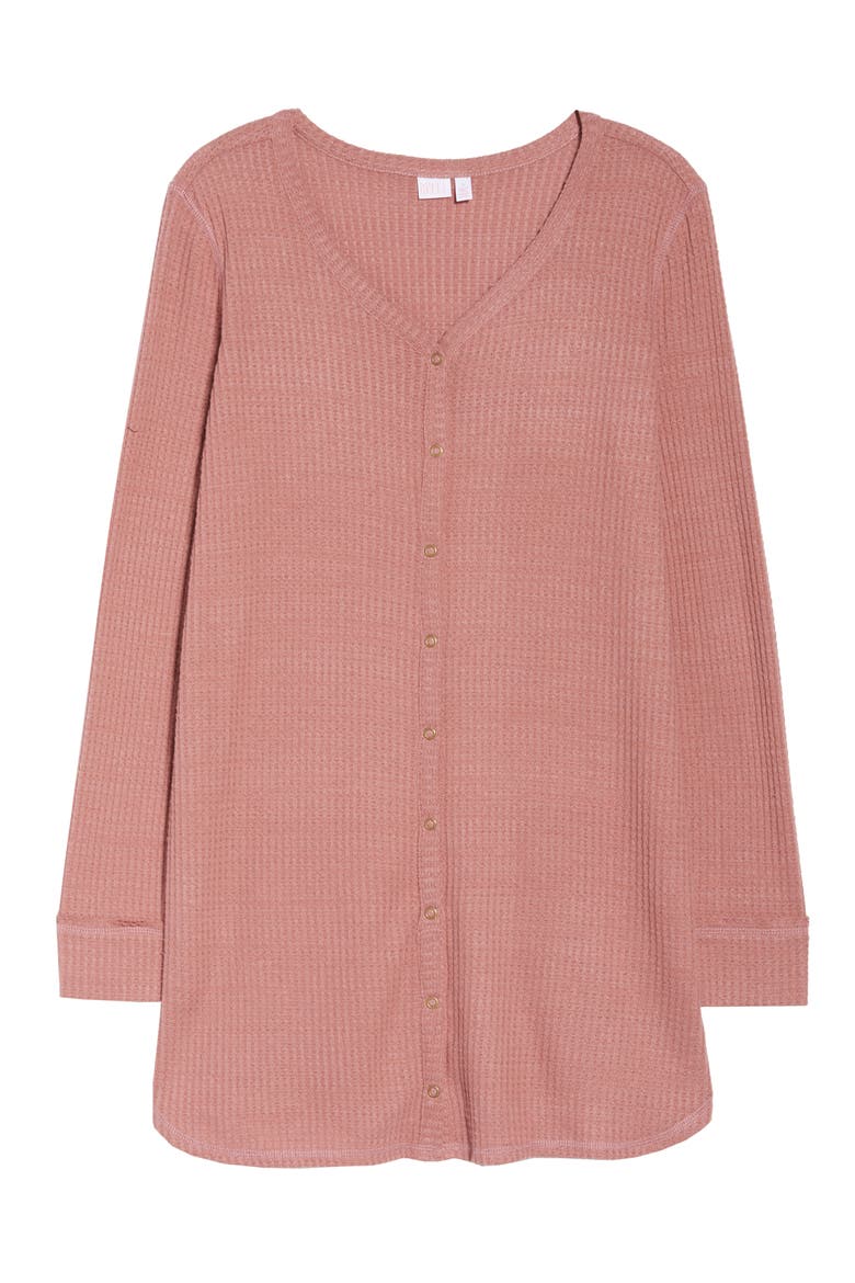 Thermal Nightshirt, Alternate, color, PINK TAFFY