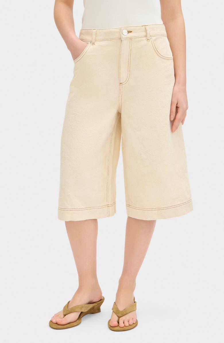 ALIGNE Victoria Denim Shorts, Main, color, Ecru