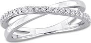 DELMAR Lab-Created Moissanite Crossover Ring