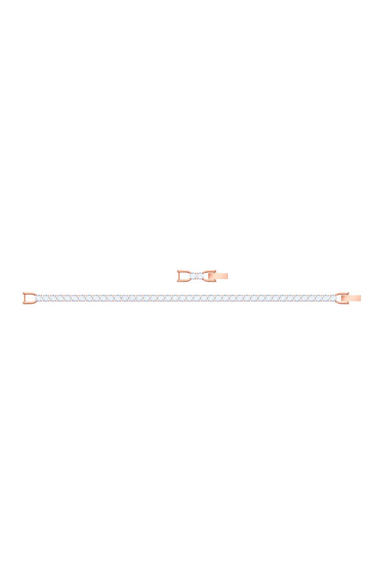 Deluxe Crystal Tennis Bracelet, Alternate, color, ROSE GOLD