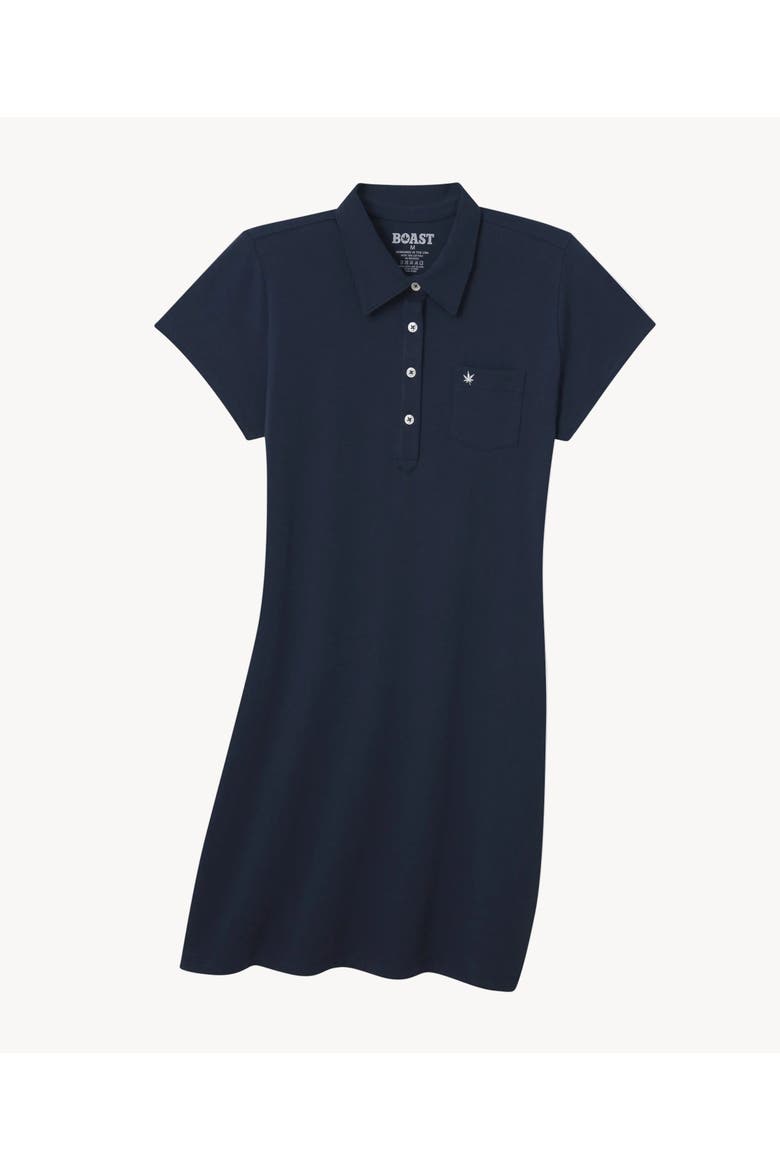 Club Polo Dress, Main, color, Navy