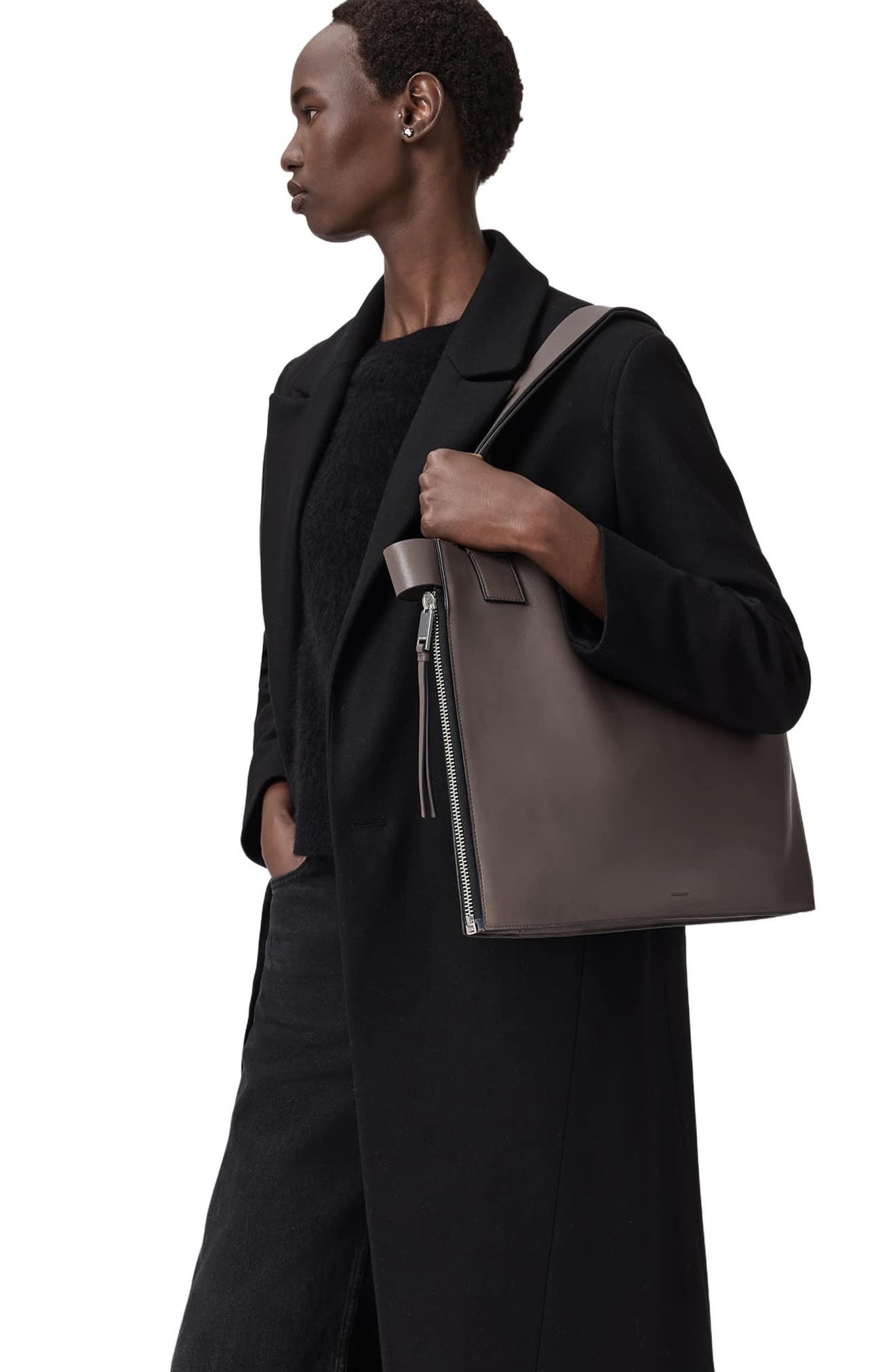 Marlo Leather East/West Tote, Alternate, color, MOCHA BROWN