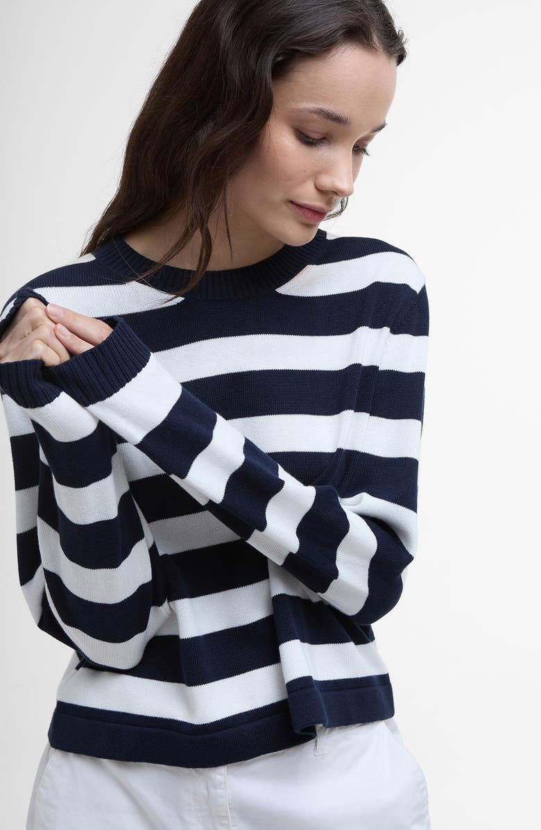 Barbour Bronya Stripe Cotton Blend Sweater, Alternate, color,