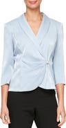 Alex Evenings Shawl Collar Wrap Top