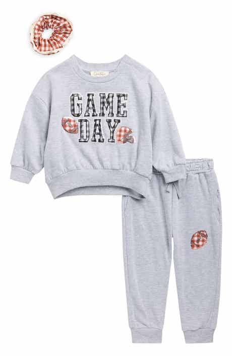 French Terry Gameday Sweatshirt, Joggers & Scrunchie Set