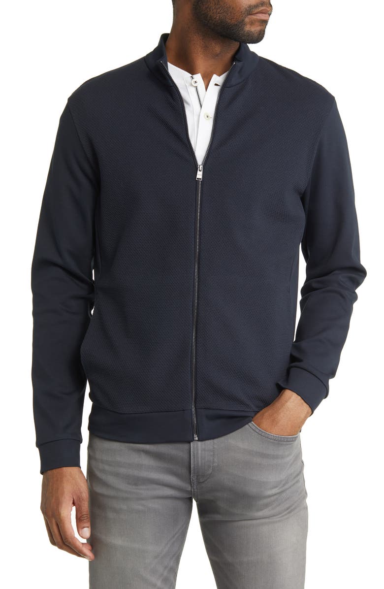 BOSS Skiles Cotton Zip-Up Jacket, Alternate, color, 