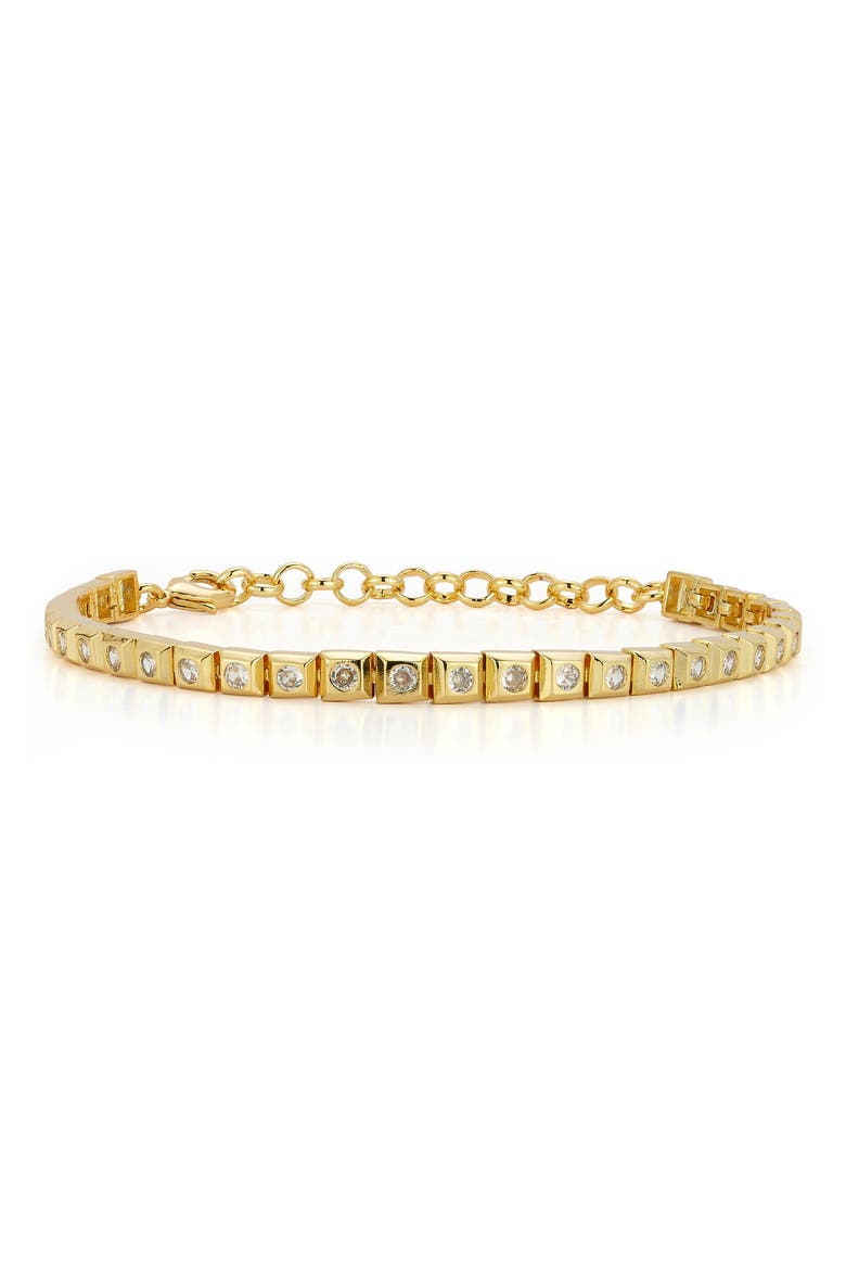 Cubic Zirconia Tennis Bracelet, Main, color, GOLD