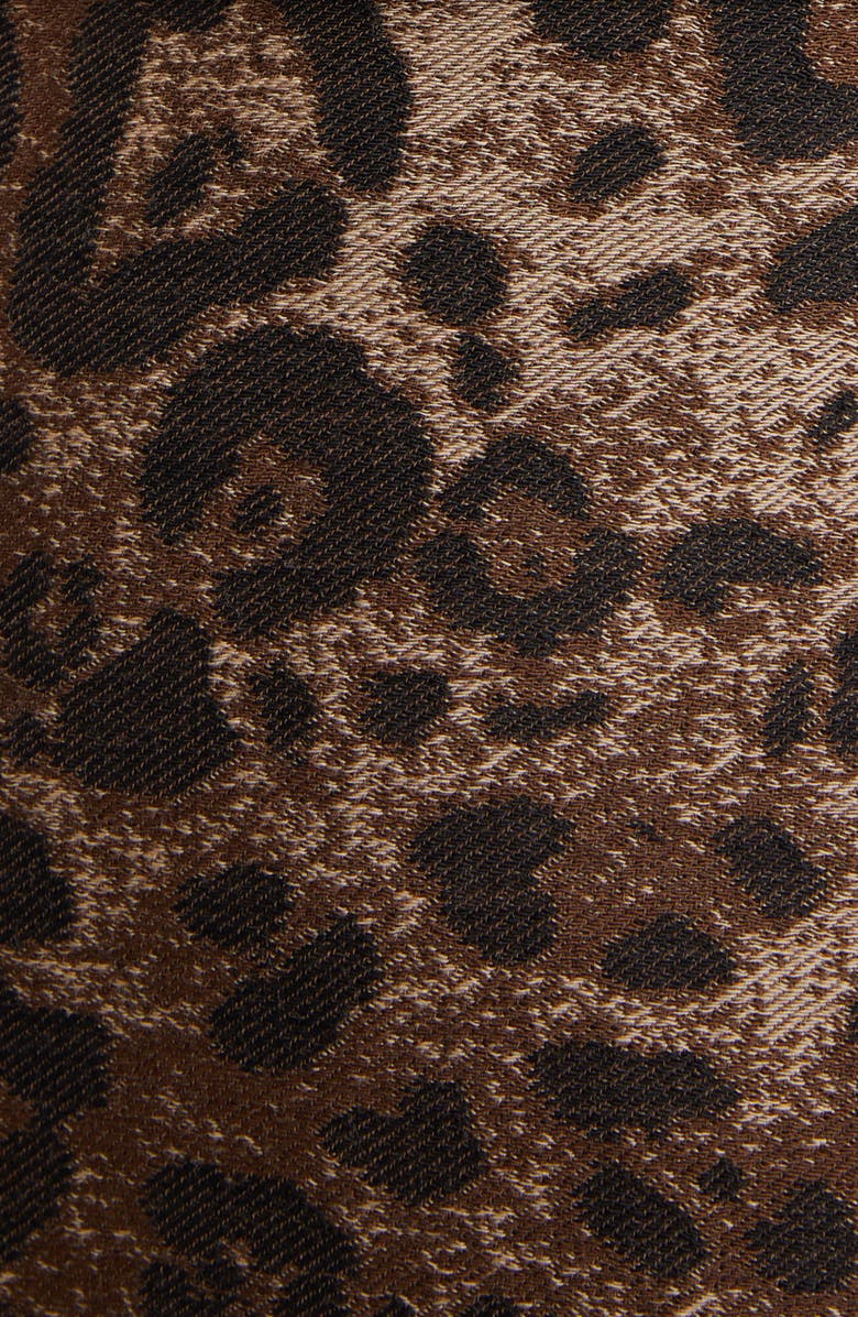 Dolce&Gabbana Leopard Print Jacquard Crop Jacket, Alternate, color, Print Leo