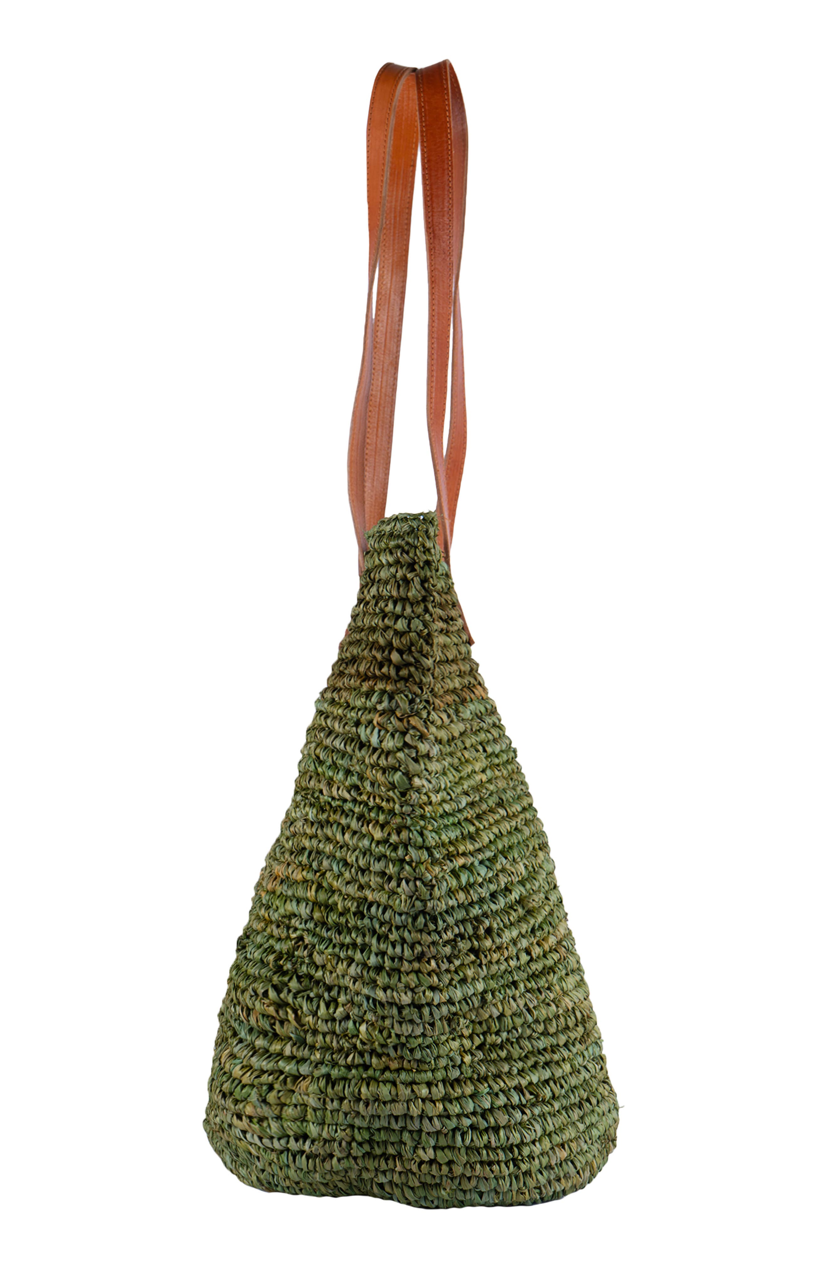 Jelavu Hamptons Raffia Tote, Alternate, color, Dark Green