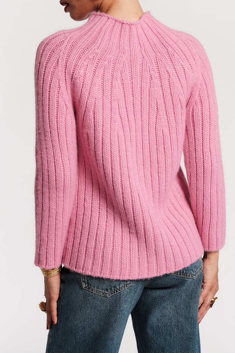 Shelby Funnelneck Sweater, Alternate, color, Pink