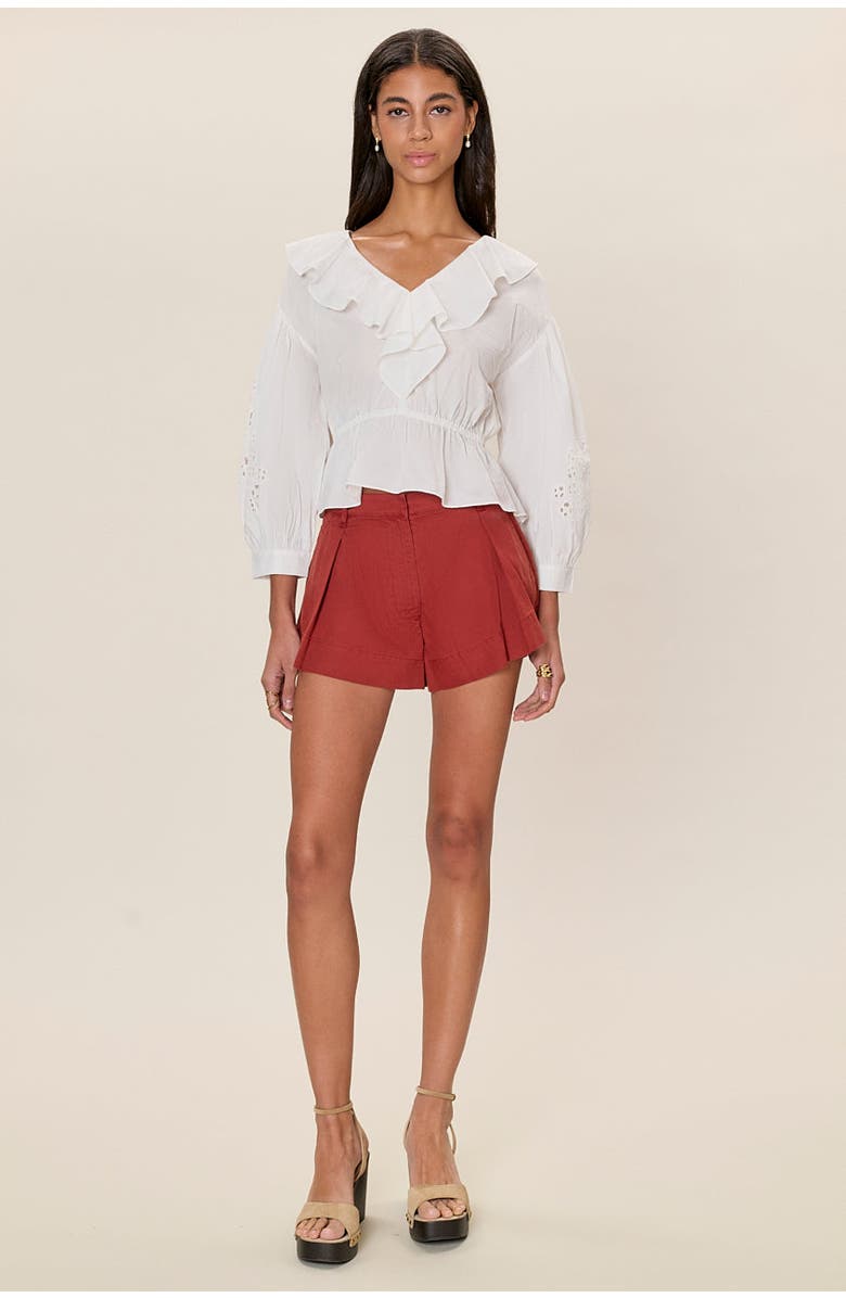 Rebecca Taylor Lorelai Embroidered Blouse, Alternate, color, Ivory