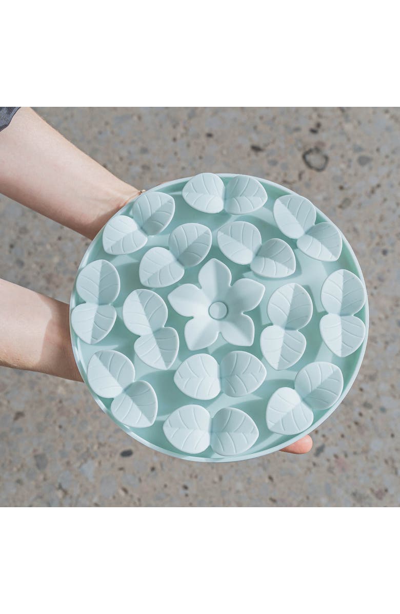 Dexypaws Enrichment Snuffle Mat Sky Blue Circle Textured Dog Feeding Pad, Alternate, color, 