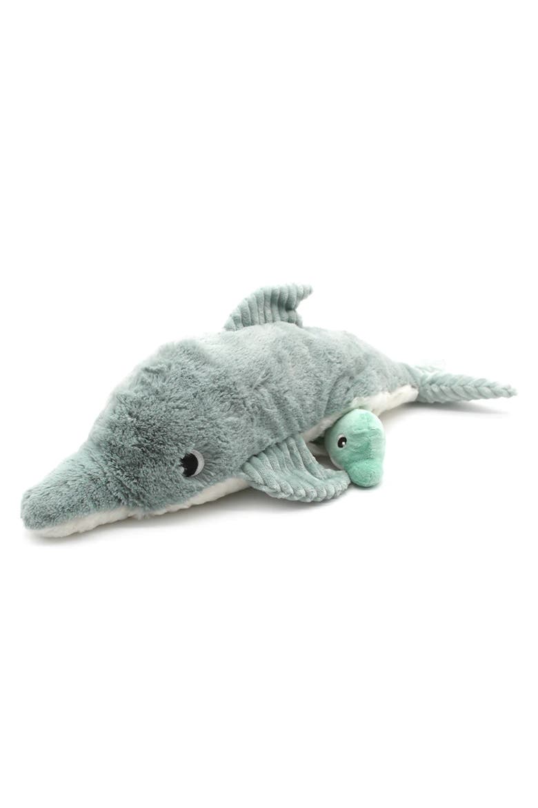 Dolphin Mom & Her Baby - Secret Keeper Plush Toy, Eco-Friendly, Soft & Washable, Alternate, color, Mint
