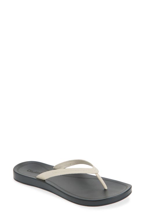 Olukai Lalahi Flip Flop In Tapa/lava Rock